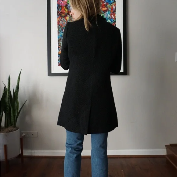 Black Tweed Jacket Size US 4 - Picture 8 of 9